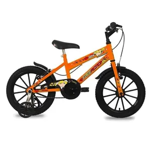 Bicicleta Infantil Joy Mtb Aro 16 com Quadro em Aço 1v V-brake Laranja Free Action Bicicleta Infantil Joy Mtb Aro 16 Quadro em Aço 1v V-brake Laranja Free Action