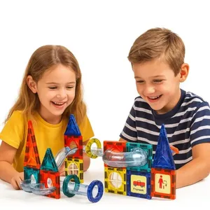 Brinquedo Infantil Educativo Jogo Bloco Magnético 42 Pçs