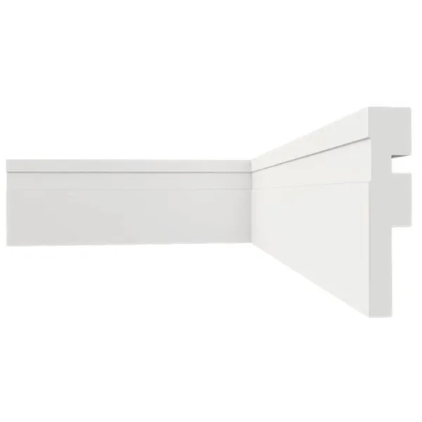 Rodapé De PVC Plasbil Modern 7x240x1.5cm Branco (MP)