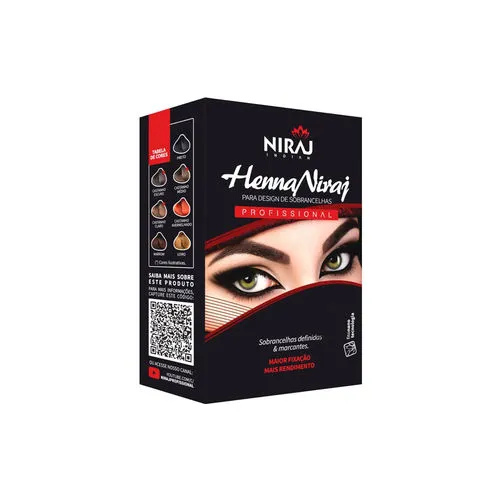 Henna Para Sobrancelha Della&Delle Castanho Escuro 1,5g