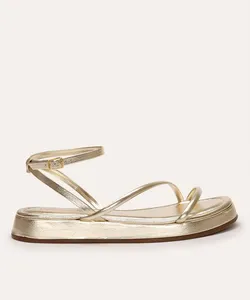 rasteirinha flatform tiras finas oneself dourada 38