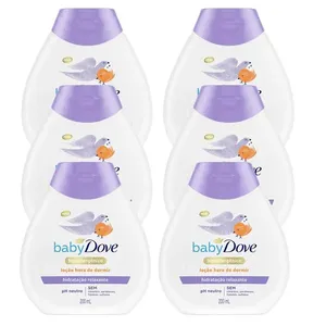Kit 6 Cremes Hidratantes Infantil Baby Dove Hora De Dormir 200ml