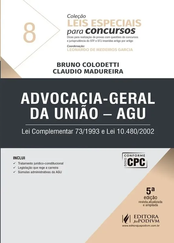 Advocacia Geral Da União Agu - Leis Especiais Para Concursos 8