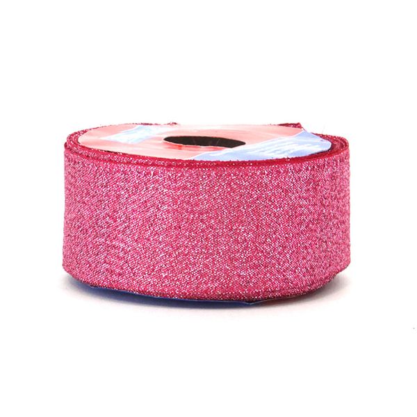 Fita de Cetim com Lurex 38mm 10m Pinck