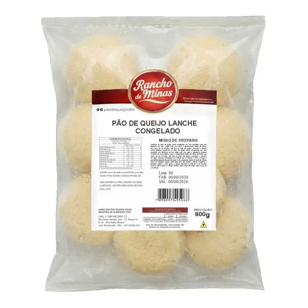 Pão de Queijo Rancho de Minas Lanche 800g