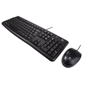 Teclado e Mouse Logitech MK120 Com Fio Preto