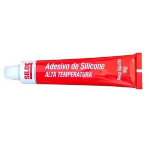 Borracha de silicone acética vermelha 50g 605005 - SILOC