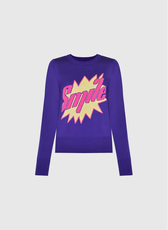 Blusa Intarsia Ballon Smile Tricot Bo.Bô Feminino GG