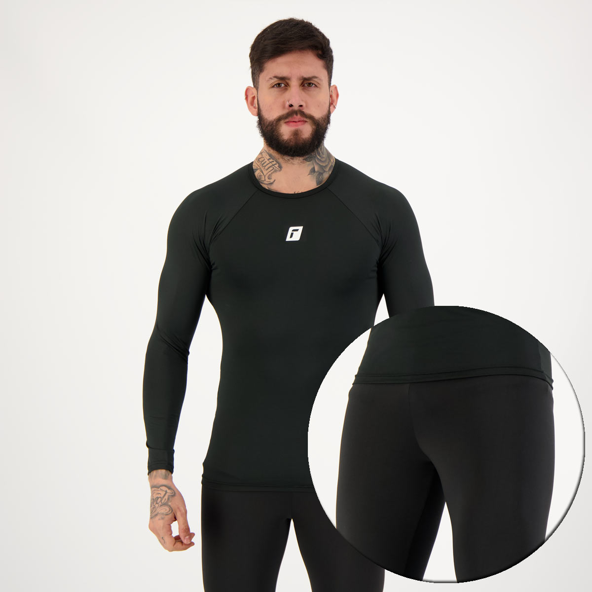 Conjunto Térmico Reusch Manga Longa Preta