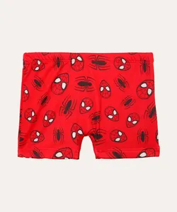 sunga boxer infantil homem aranha proteção uv vermelha 2