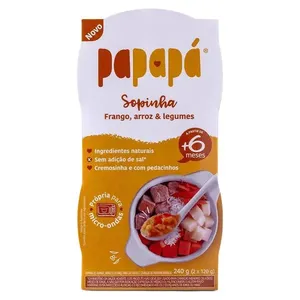 Sopinha Papapá Sabor Frango, Arroz e Legumes 240g