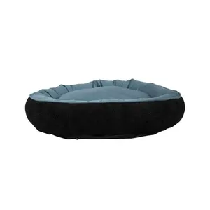 Cama Pet Comfy Preto-azul 70x70x20cm