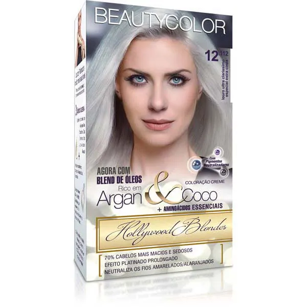 Tintura de Cabelo BeautyColor 12 112 Louro Ultra Claríssimo TINT BEAUTY COLOR KI
