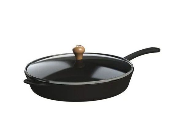 Frigideira Gourmet Cabo Ferro Tampa Vidro Libaneza 20 Cm