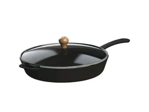 Frigideira Gourmet Cabo Ferro Tampa Vidro Libaneza 20 Cm