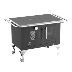 Fogão a Lenha Elegance Chefe N°01 Esquerdo Preto com Forno Chapa Ferro Fundido Elevare Industrial Fogão a Lenha com Forno Elegance Chefe N°01 Esquerdo Preto Chapa Ferro Fundido Elevare Industrial