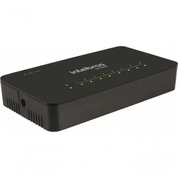 Switch Não Gerenciável 8 Portas Fast Ethernet S1108f 4760117 com Qos e Poe Passivo Intelbras Switch Não Gerenciável 8 Portas Fast Ethernet S1108f 4760117 com Qos Intelbras