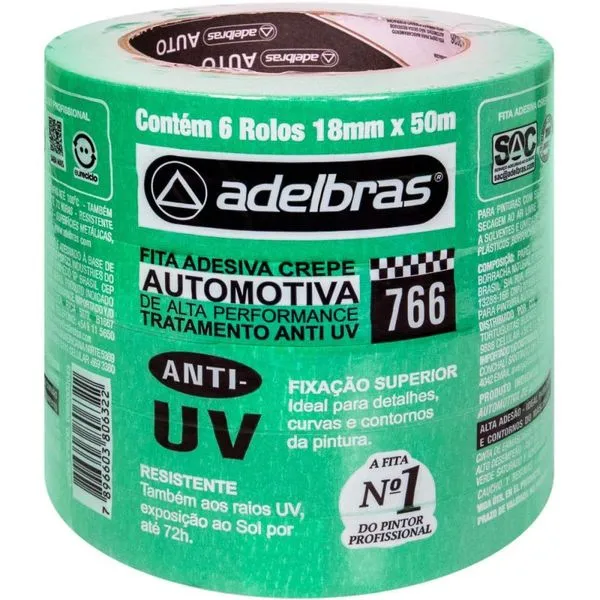 FITA CREPE 766 MASK AUTOMOTIVA 18X50M VD.