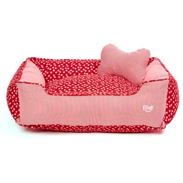 Cama Flicks Ossinho Vermelha para Cães e Gatos G