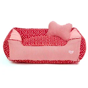 Cama Flicks Ossinho Vermelha para Cães e Gatos G