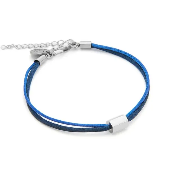 Pulseira Matiz Austral Azul e Aço Azul Ajustável