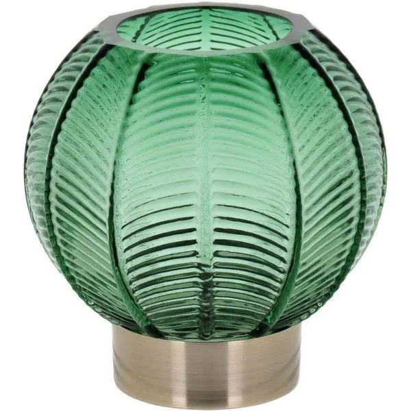 Vaso 16X15X15Cm Vidro Verde