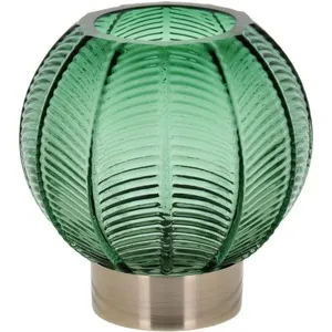 Vaso 16X15X15Cm Vidro Verde