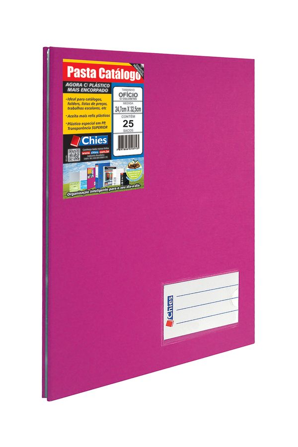 Pasta Catálogo Chies com Parafusos e 25 Envelopes Rosa 24,7x33cm