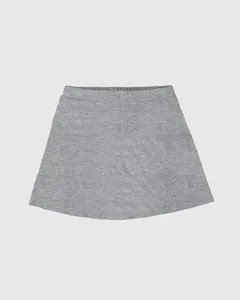 Saia Shorts Infantil Menina Cós Elástico Em Algodão Malwee Kids Cinza Claro - 4