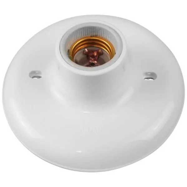 Plafon Bocal Cerâmico 100W 250V Ilumi Branco 180931 (MP)