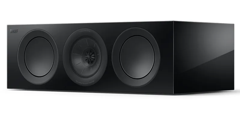 Caixa de Som Kef R2 Center Meta Preta com Tecnologia Avançada