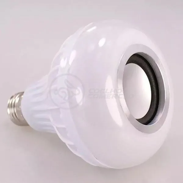 Lâmpada Led 12W E27 Rgb Colorida Com Caixa De Som