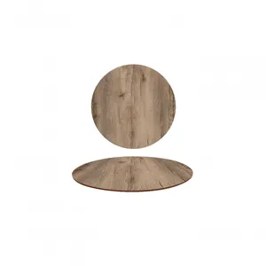 Tampo Em Mdf Redondo 100cm - Mezzo Castani Marrom