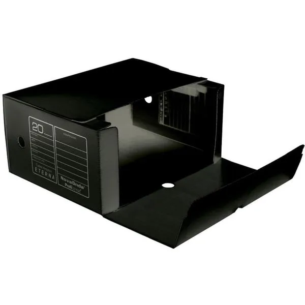Arquivo Morto Polibras Novaonda Gigante Polipropileno 38x17x2cm Preto Arquivo Morto Polibras Novaonda Gigante Polipropileno Preto