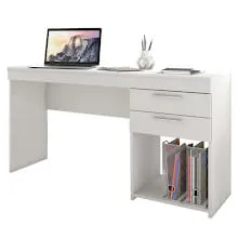 Mesa Escritório Office 2 Gavetas Branca - Notável