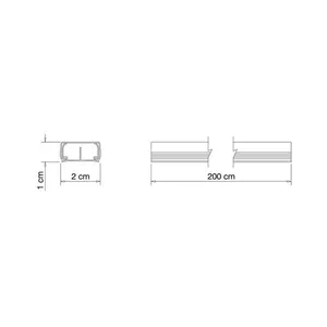 Canaleta com Divisoria 20x10x2000 mm Tramontina Branca