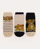 kit de 3 pares de meias infantis cano médio rei leão multicor 0-4