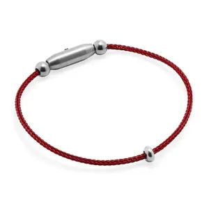 Pulseira Fiesta de Cabo de Aço Slim Vermelho M