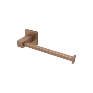 Acessório Papeleira Suporte Porta Rolo Papel Higiênico Cobre Rosé Fosco Metal