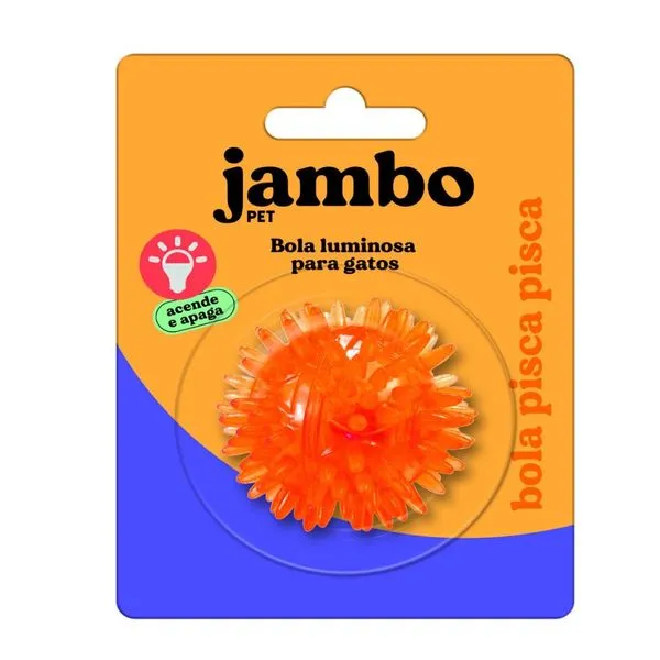 Bola Pisca Pisca Para Gatos Jambo Pet Laranja 1 unidade