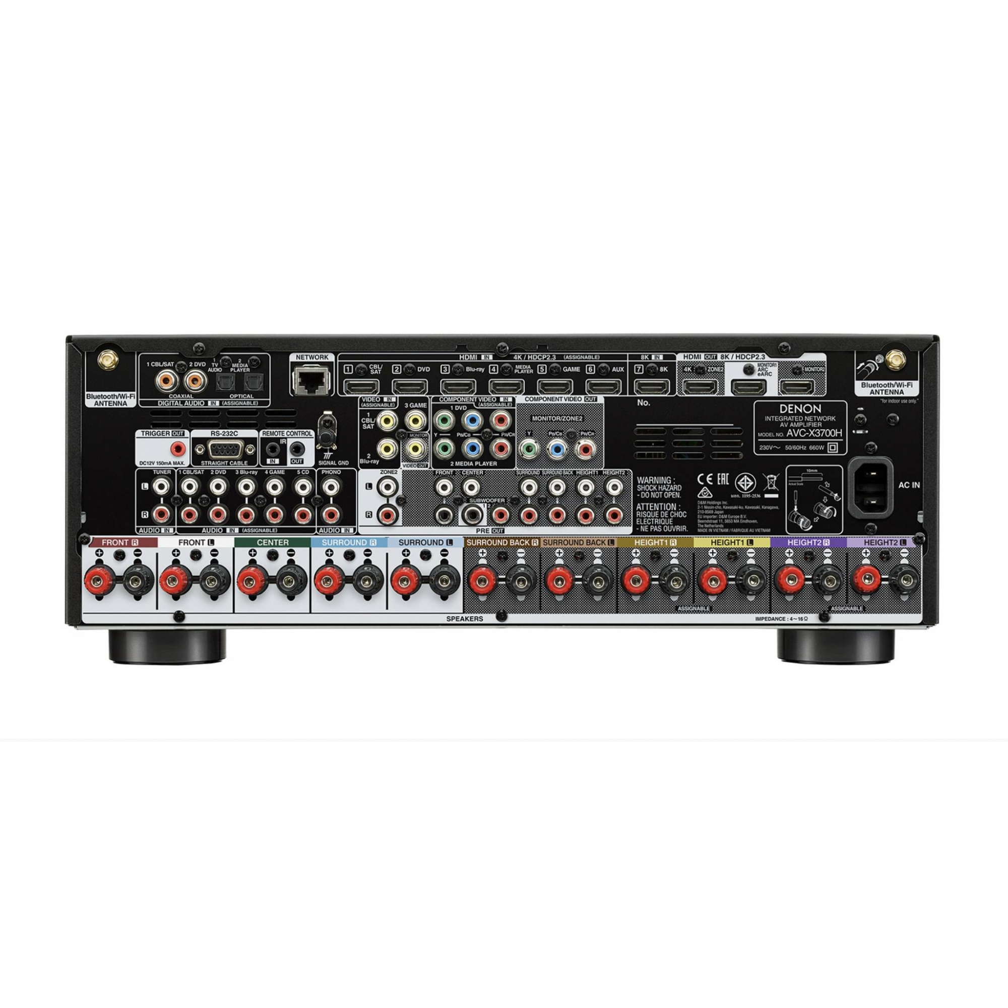 ( 220v ) Receiver Denon AXC-X3700h 9.2 CH 8k Dolby Atmos