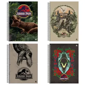 Caderno Universitário 1 Matéria Espiral Capa Dura Jurassic Park Sortido 80 Folhas 10770 - Animativa