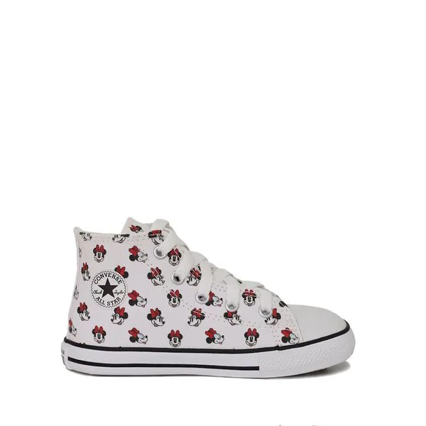 Tênis Converse All Star Chuck Taylor Infantil Zip Minnie Branco Preto CK13300001-23
