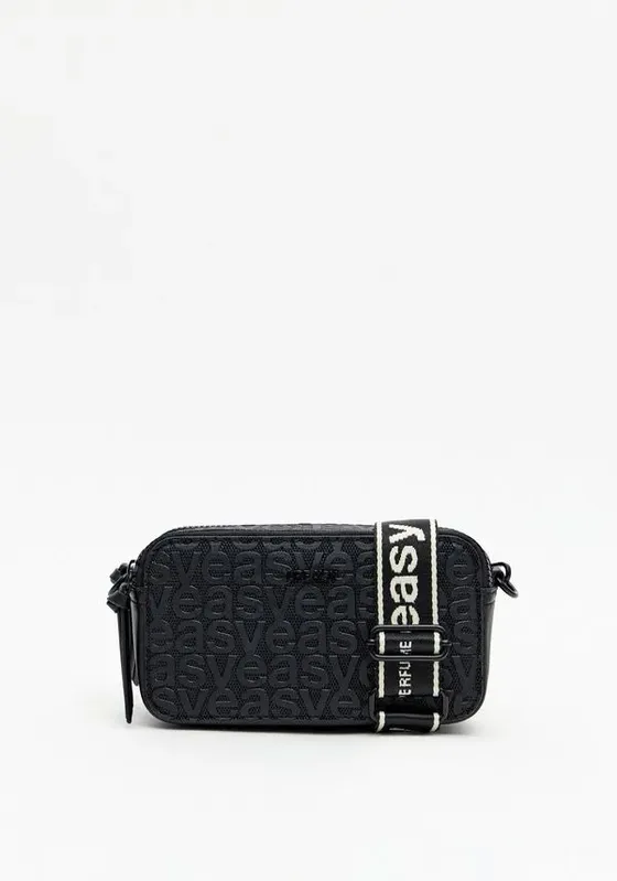 Bolsa Crossbody Com Estampa De Alta Frequência Easy Preto U