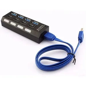 Hub Usb 3.0 4 Portas Super Speed com Botão de Liga e Desliga sem variação