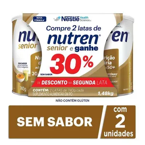 Kit Suplemento Nutricional Nutren Senior Pó 30% Off 2 Unidades 740G