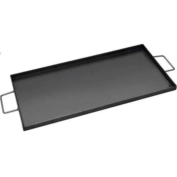 Chapa para Fogareiro e Fogão Chapa 25x48cm para Churrascos, Grelhados e Legumes Refogados Resistente e Durável Preto Chapa para Fogareiro e Fogão Chapa 25x48cm Ideal para Churrascos e Grelhados Resistente Preto