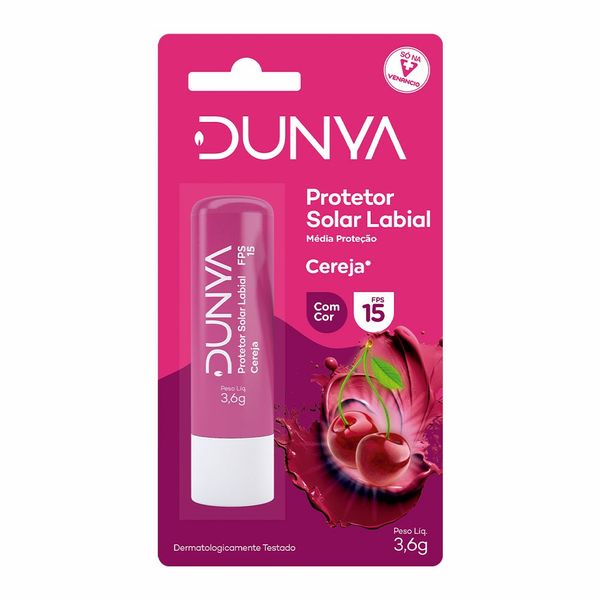 Protetor Solar Labial Dunya FPS15 Cereja 3,6g