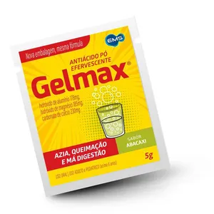 Antiácido Gelmax Efervescente Sabor Abacaxi Sachê 5g