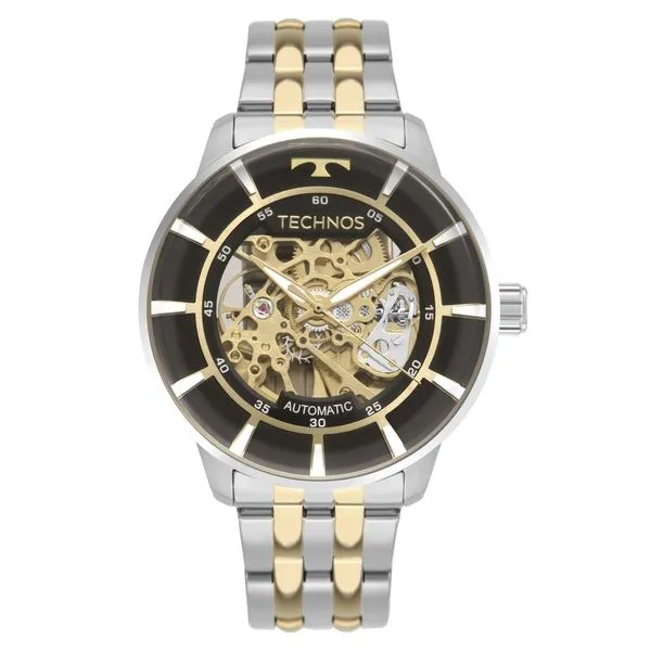 Relógio Technos Masculino Automático Skeleton Bicolor - G3265AM/1P G3265AM/1P